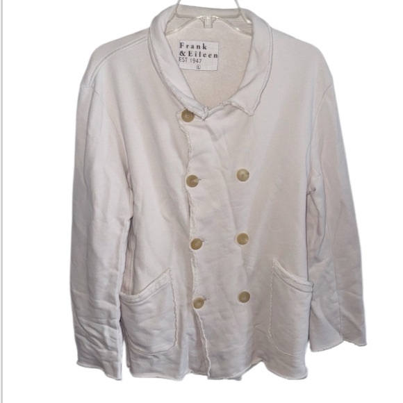 Frank & Eileen BELFAST Sweatshirt Peacoat
Petal Pink Double-Breasted Jacket Sz L - Picture 12 of 14